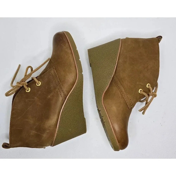 Sperry Women's Harlow Cognac Ankle Boot Nubuck Leather Size 6.5 B - Picture 7 of 9